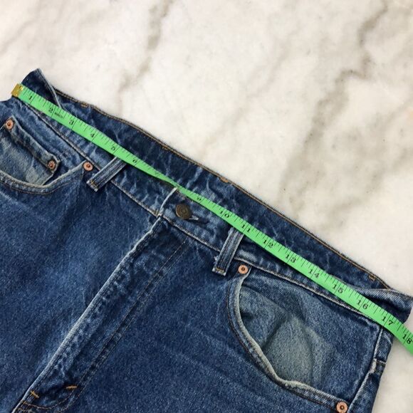 Vintage 1991 Levi’s 505 35x31 Made in USA Medium Wash Straight Leg Regular Fit - Picture 10 of 13
